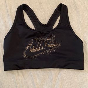 Nike Dri-fit Sports Black Gold Bra S size